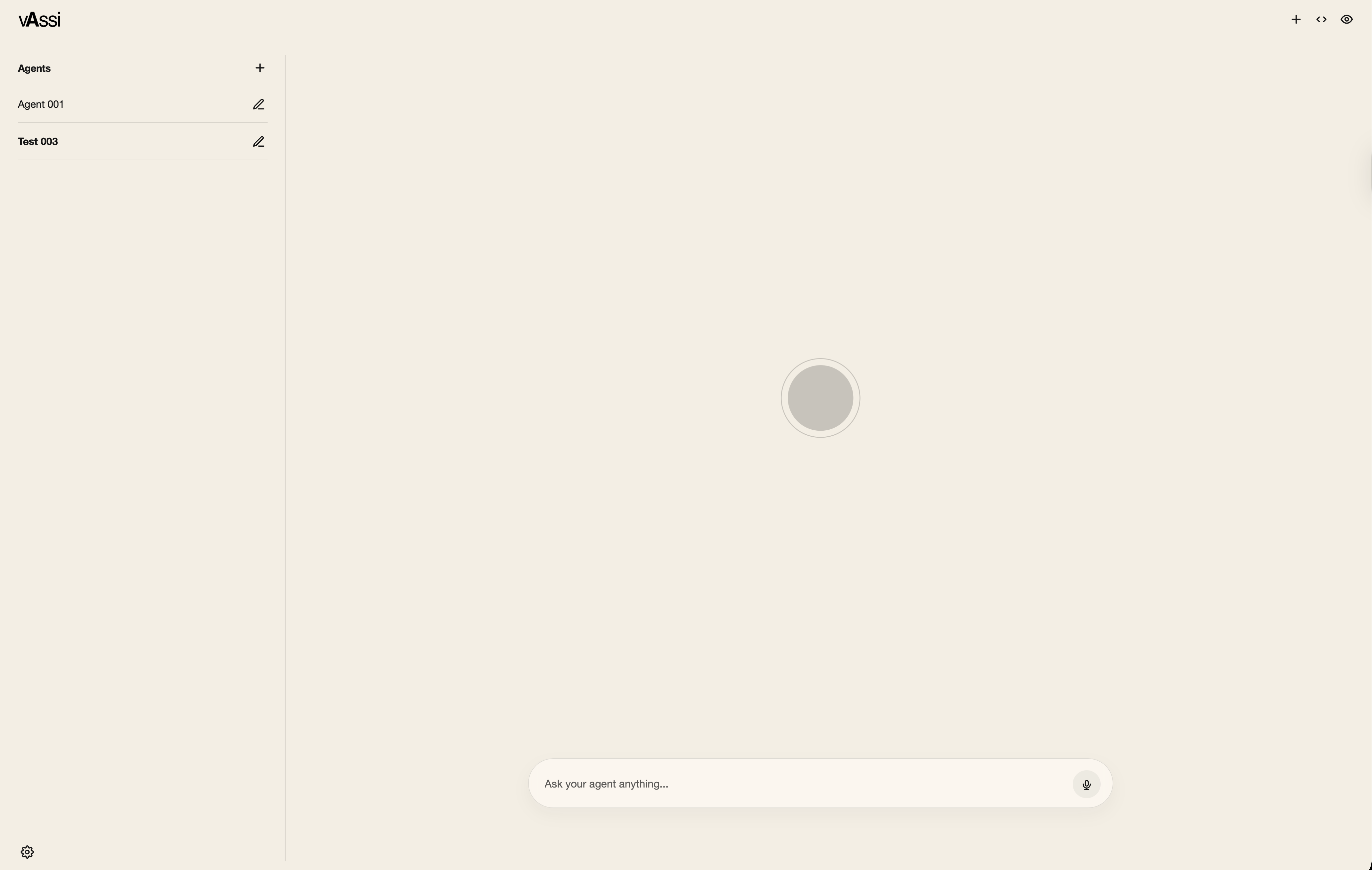Vassi dashboard interface